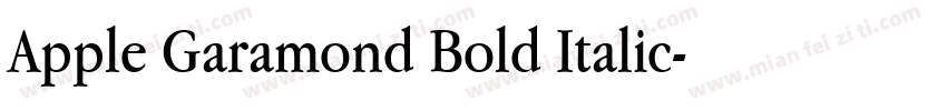 Apple Garamond Bold Italic字体转换